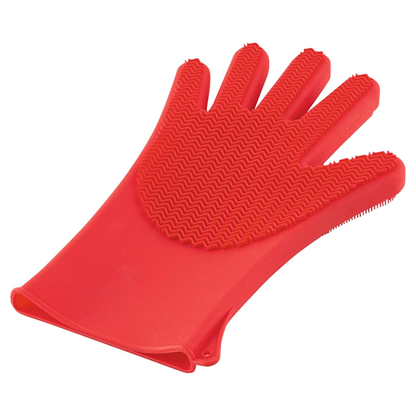 دستکش اسکرابر قرمز - تصویر 2