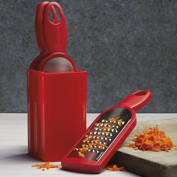 ست سه تیکه رنده قرمز به همراه استند - تصویر 3