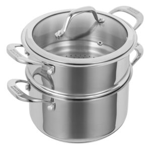 ست قابلمه استیل دو طبقه بخارپز 18 سانت کن ریکن