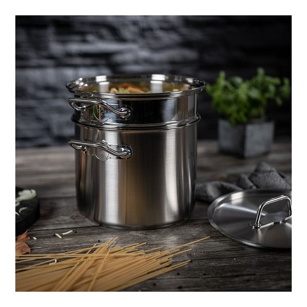 قابلمه 6/5 ليتري پاستا با صافی استیل 22 سانت Montreux - تصویر 8