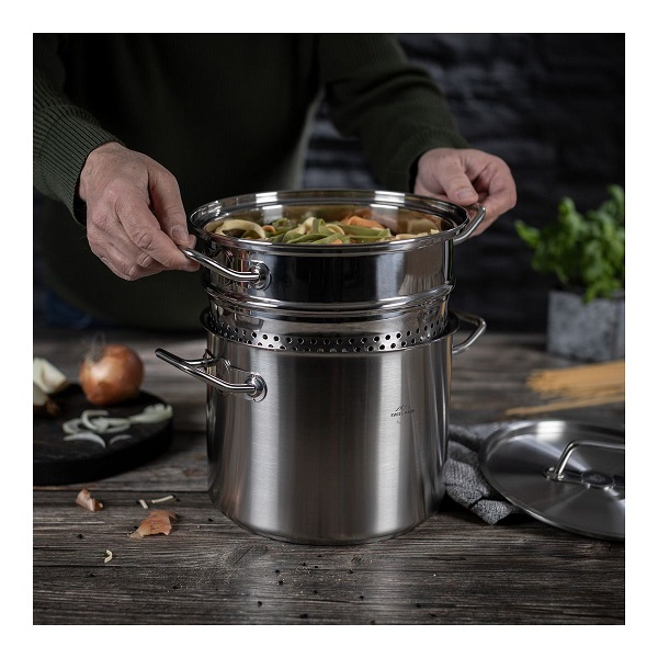 قابلمه 6/5 ليتري پاستا با صافی استیل 22 سانت Montreux - تصویر 7